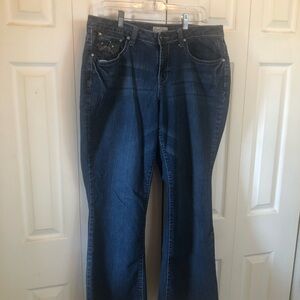 Earl Jeans Women's Dark Blue Boot Cut Stretch Jeans